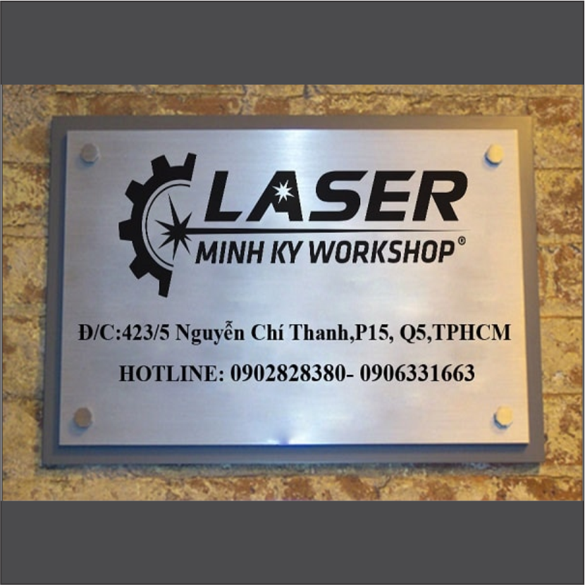Bảng tên công ty 3 - inox khắc laser, ăn mòn