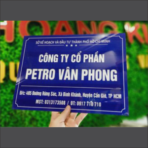 Bảng tên MICA in UV - 20x30cm