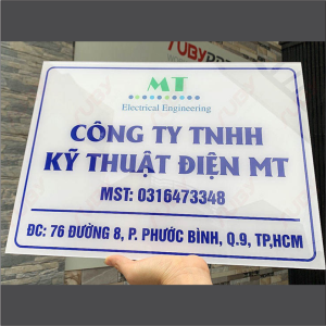 Bảng công ty mica - m5 (20x30cm)